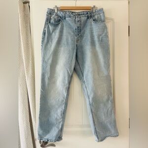 Frye Light Wash Straight Leg Jeans Size 14 / 32 Vintage Style Denim